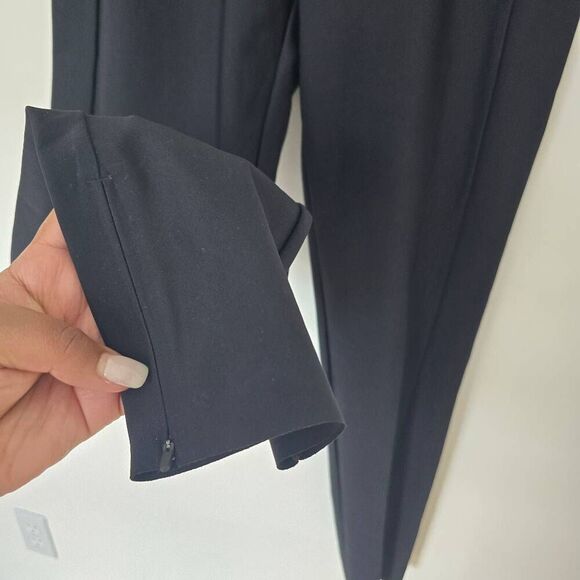 Athleta Pintuck Pant Women's Size 16 Tall Black Elastic Waist Ankle Zip Athleisu - Picture 4 of 6